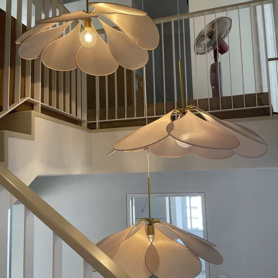 Fabric Petal Chandelier