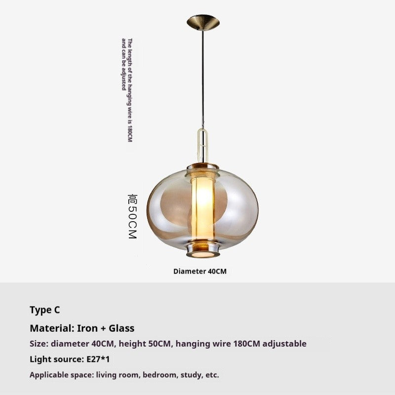 French Designer Bedside Pendant Lamp