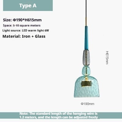 French Designer Bedside Pendant Lamp