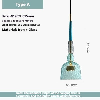 French Designer Bedside Pendant Lamp