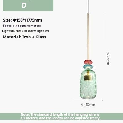 French Designer Bedside Pendant Lamp