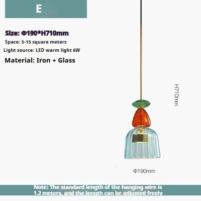 French Designer Bedside Pendant Lamp