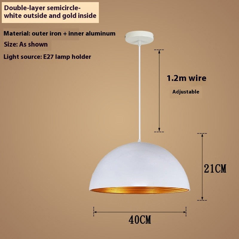 Industrial Double-Layer Pendant Lamp