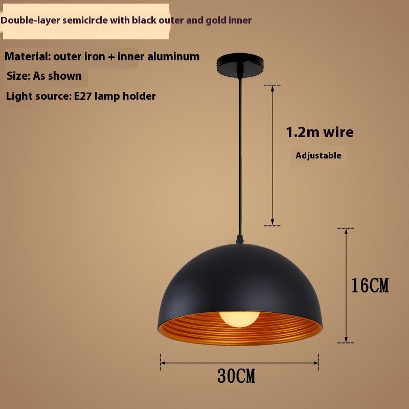 Industrial Double-Layer Pendant Lamp
