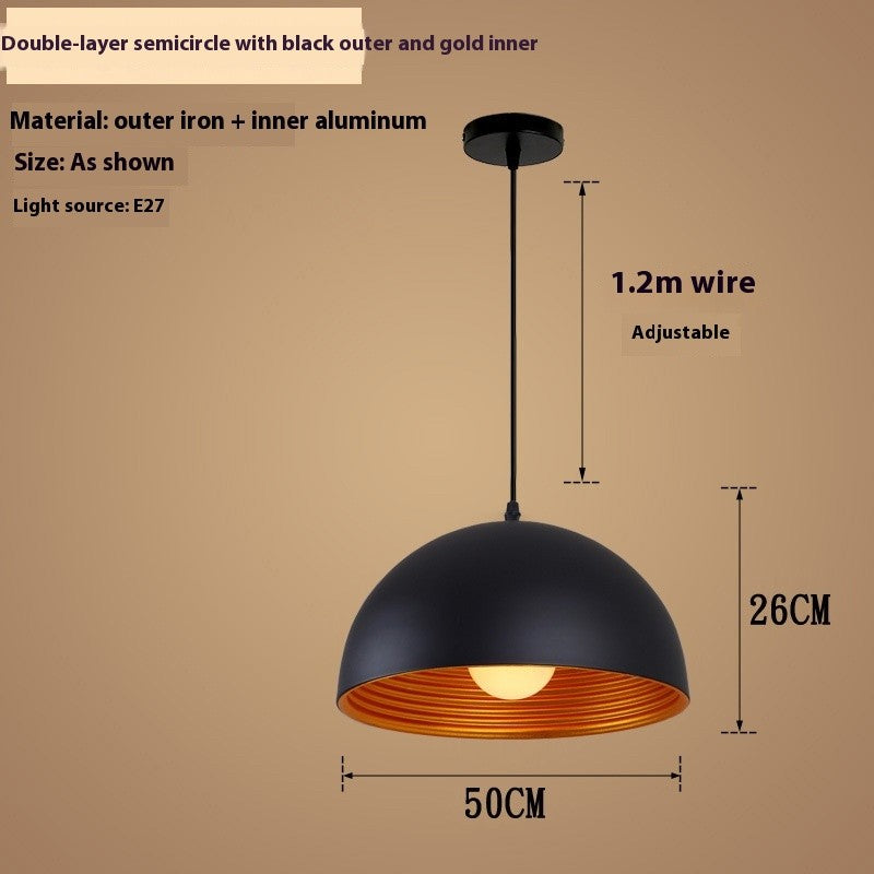 Industrial Double-Layer Pendant Lamp