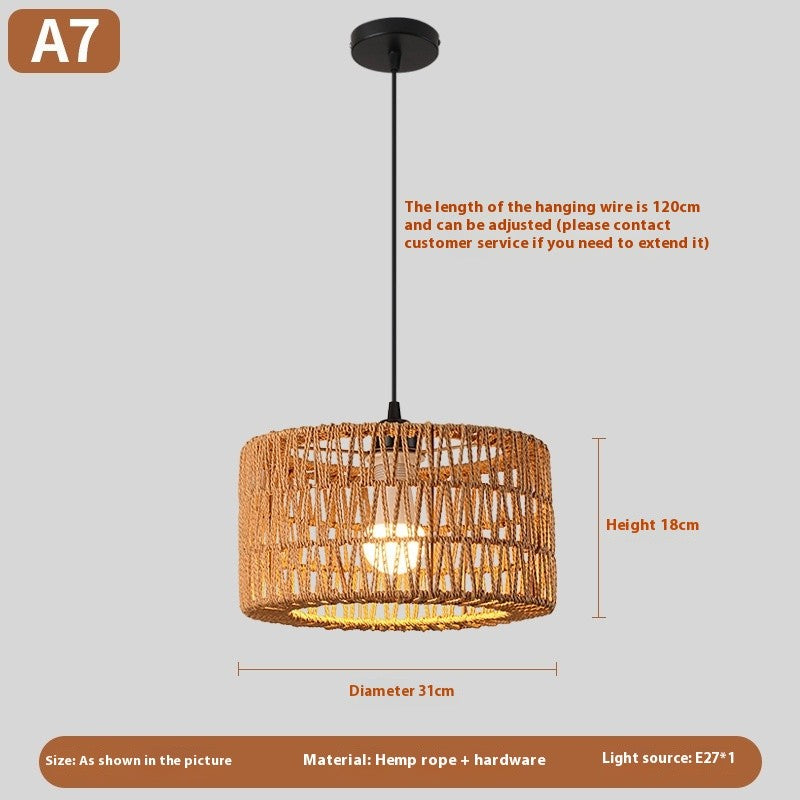 New Chinese Rattan Chandelier