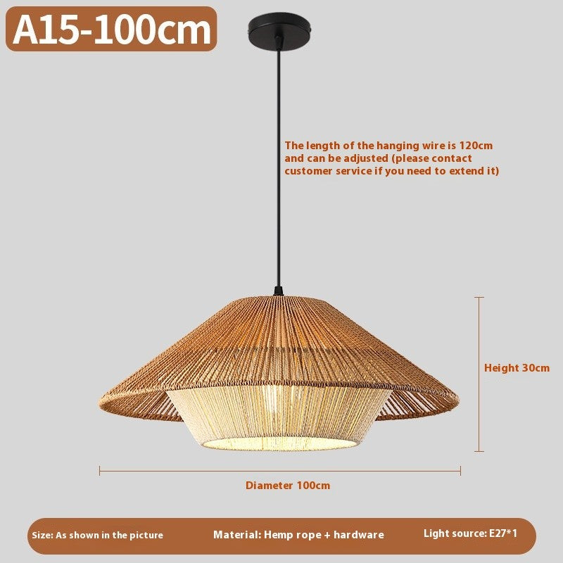 New Chinese Rattan Chandelier