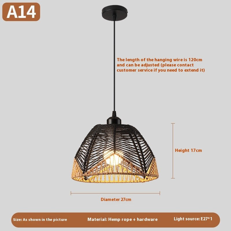 New Chinese Rattan Chandelier
