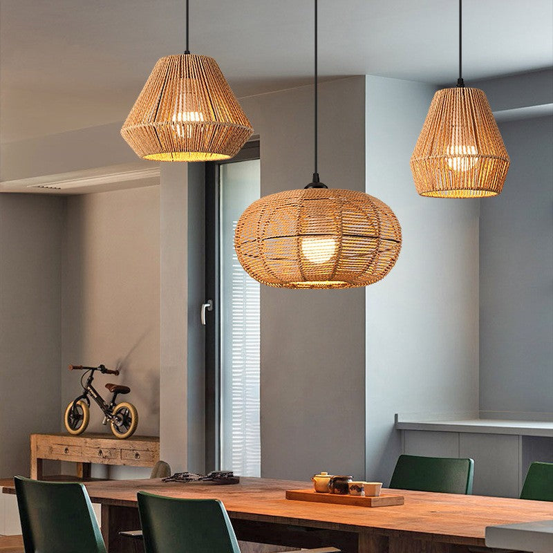 New Chinese Rattan Chandelier