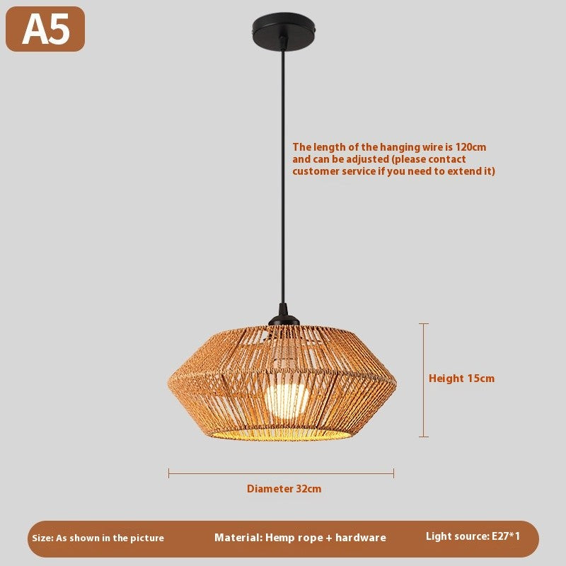 New Chinese Rattan Chandelier
