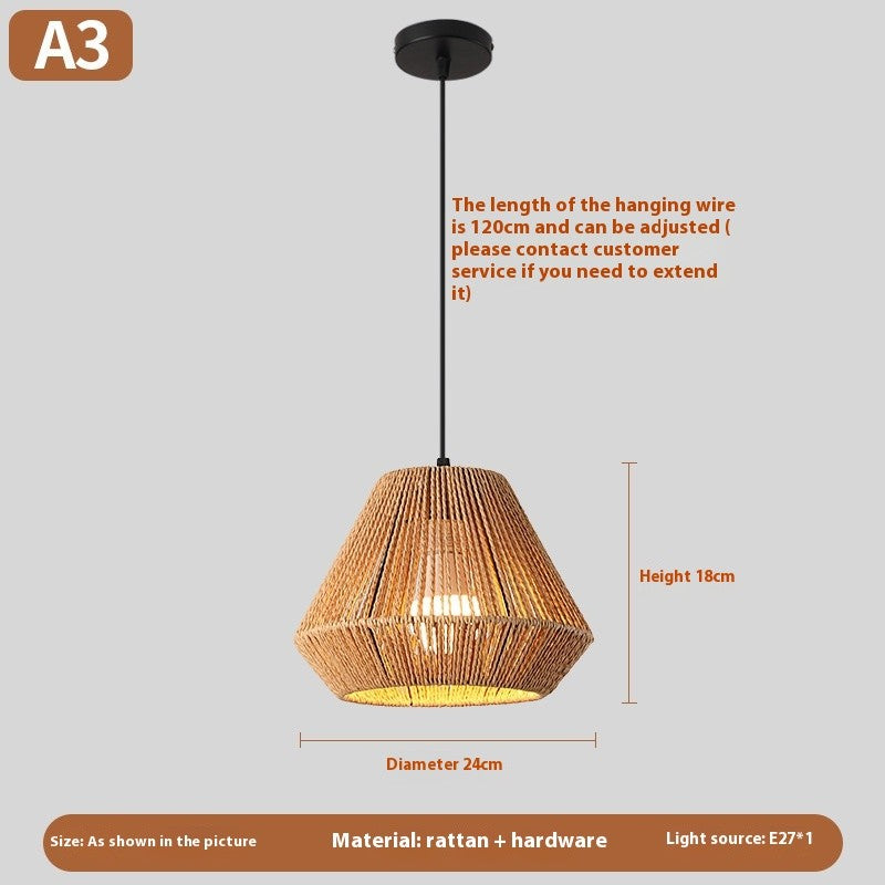 New Chinese Rattan Chandelier