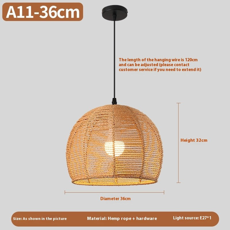 New Chinese Rattan Chandelier