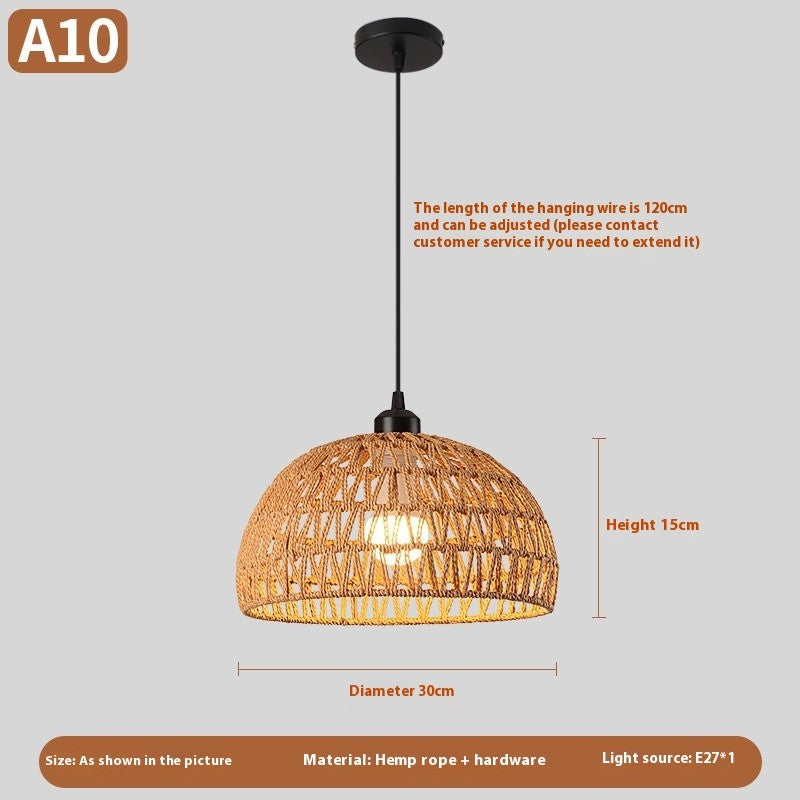 New Chinese Rattan Chandelier