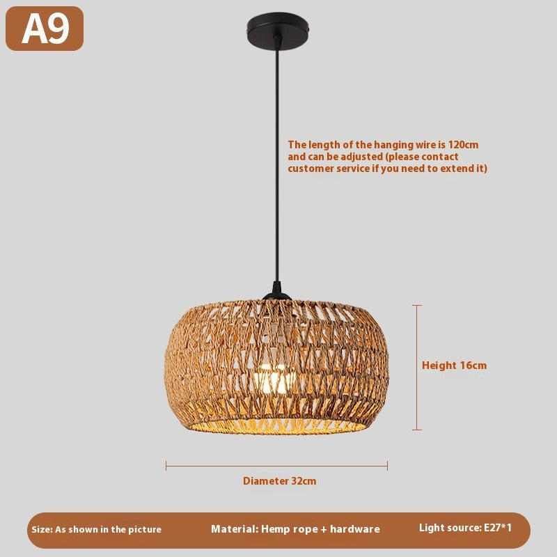 New Chinese Rattan Chandelier