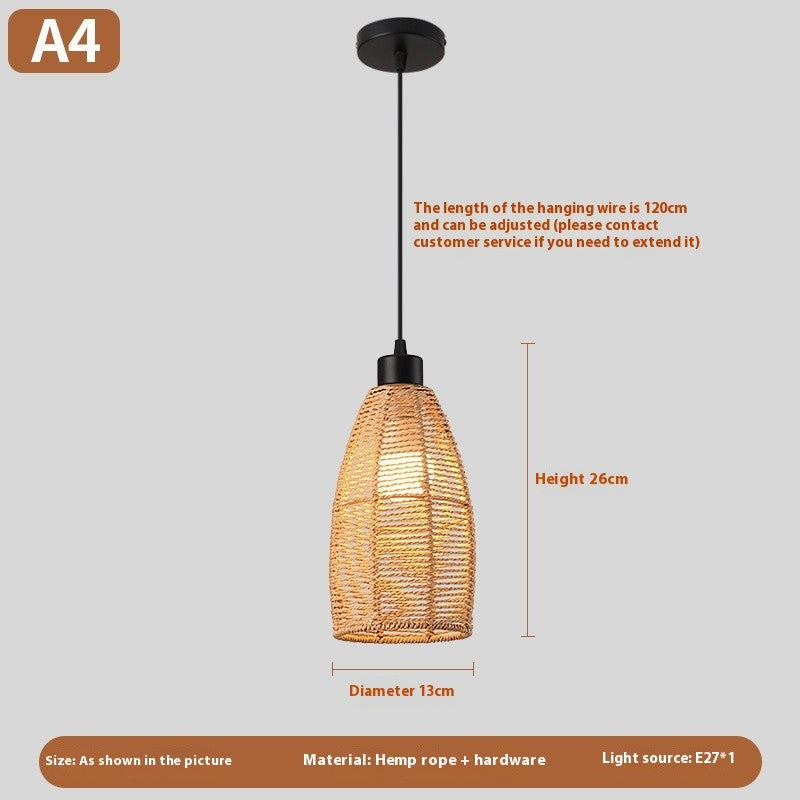 New Chinese Rattan Chandelier