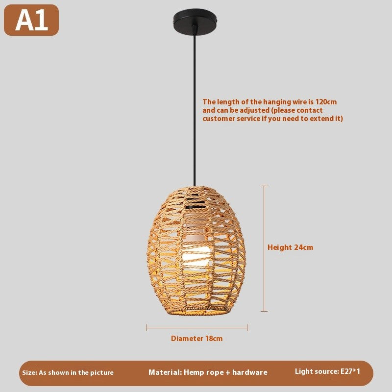 New Chinese Rattan Chandelier