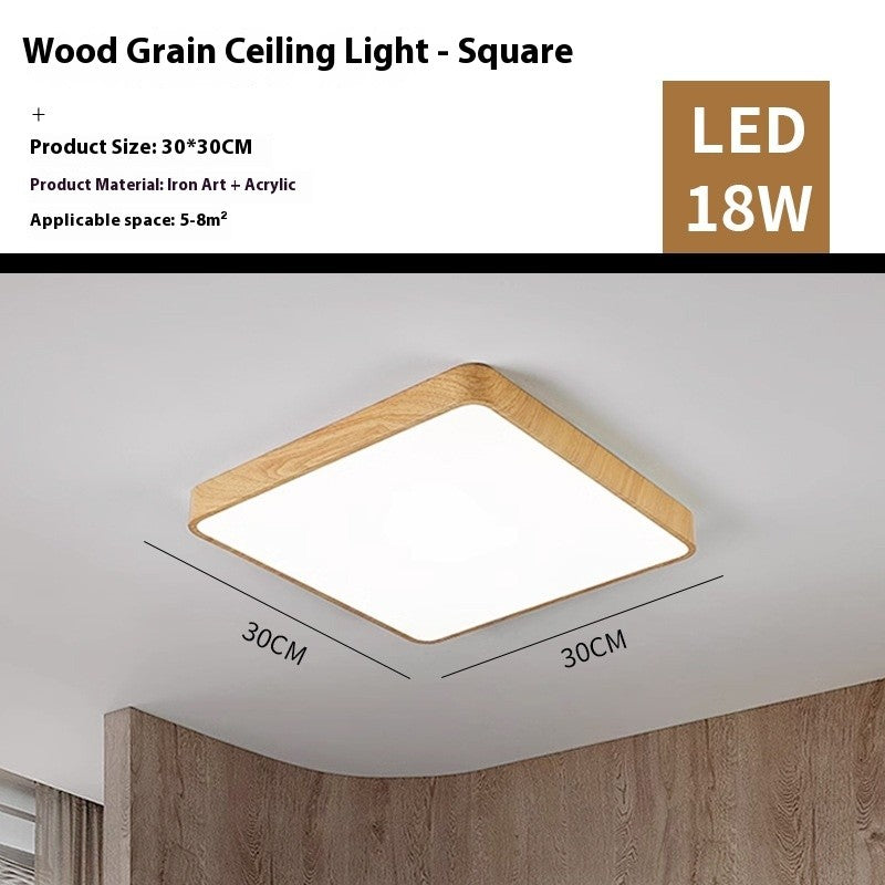 Nordic Wood Grain LED Ceiling Light