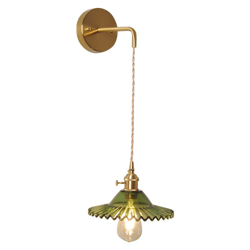 Retro Brass Lotus Wall Lamp