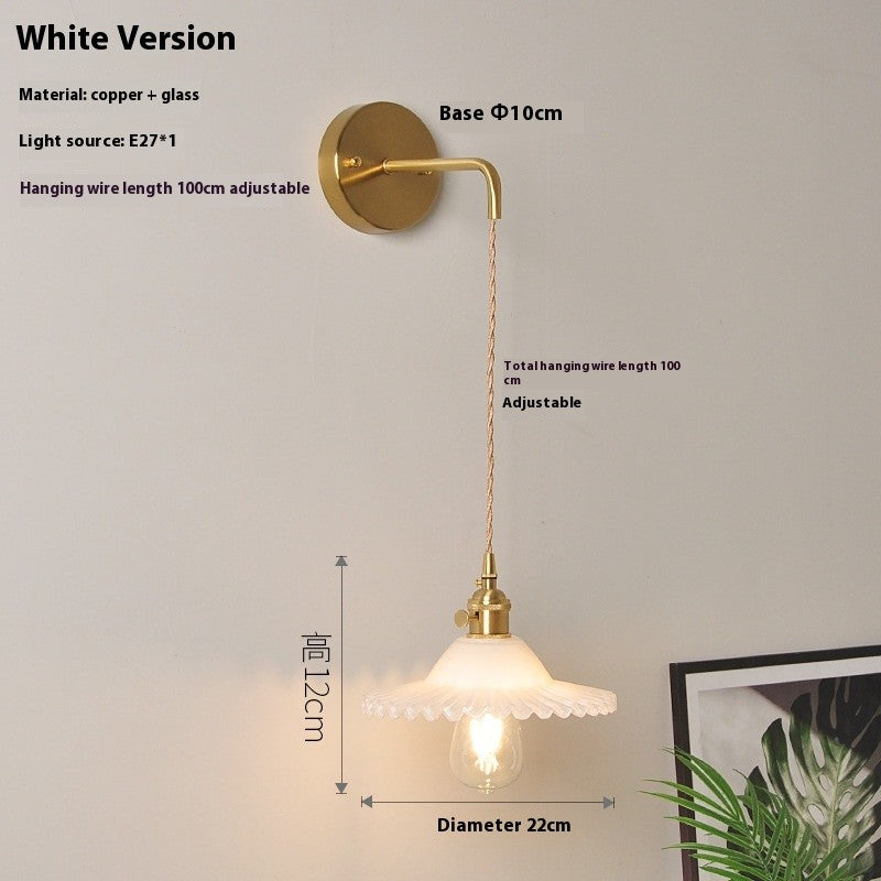 Retro Brass Lotus Wall Lamp