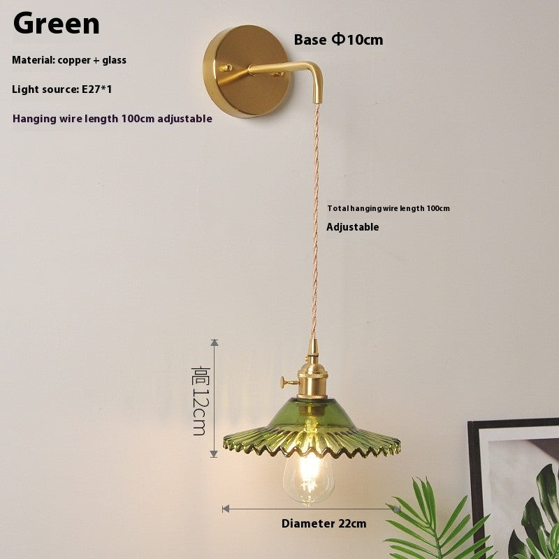 Retro Brass Lotus Wall Lamp