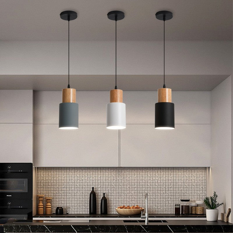 Simple Macaron Wood Pendant Light