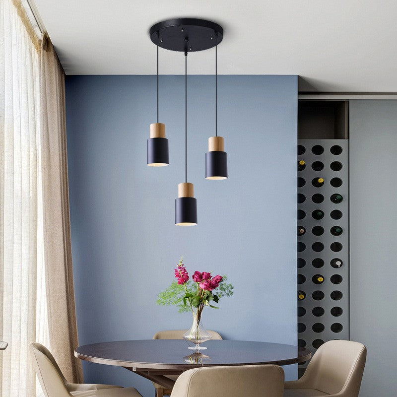 Simple Macaron Wood Pendant Light