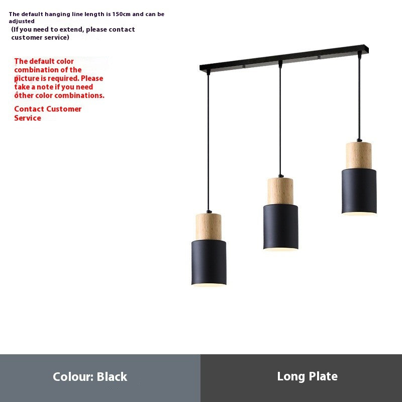 Simple Macaron Wood Pendant Light