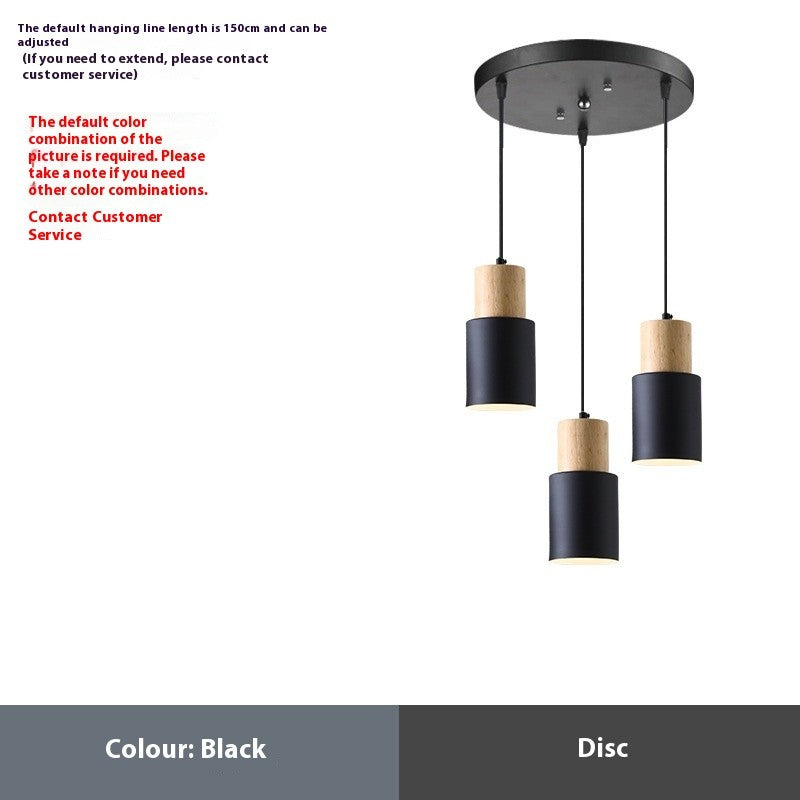 Simple Macaron Wood Pendant Light